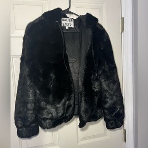 Walter Baker Faux Fur Bomber Jacket